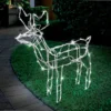 Christmas By Sas 55cm Reindeer Rope Light Solar LED Cool White Auto Sensor -Generic Christmas Store 183906