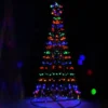 Christmas By Sas 3m Tree Shaped LED Multicoloured Solar Lights & Metal Frame -Generic Christmas Store 252640