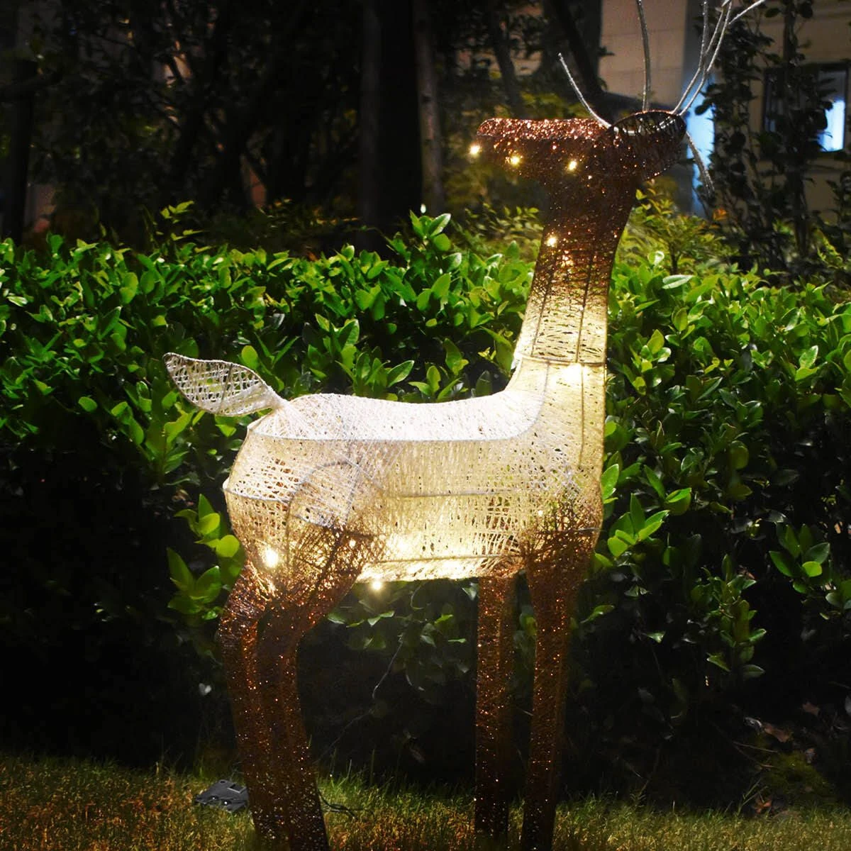 Christmas By Sas 1.2m Reindeer Glitter Wire Solar LED Warm White Auto Sensor 3 Christmas By Sas 1.2m Reindeer Glitter Wire Solar LED Warm White Auto Sensor