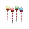 Christmas By Sas 24PCE Solar Candy Cane Stakes With Crackle Balls LED 35cm -Generic Christmas Store 252718