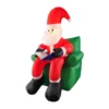 Christmas By Sas 1.9m Santa & His Reading Chair Self Inflating LED Lighting -Generic Christmas Store 265541