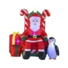Christmas By Sas 2.1m Santa In His Armchair Self Inflating LED Lighting -Generic Christmas Store 265695