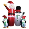 Festiss 1.8m Santa Snowman And Penguin Greeting Christmas Inflatable With LED FS-INF-14 -Generic Christmas Store v227 3310642005540 1665010931 00
