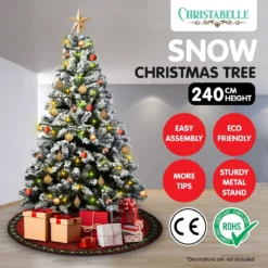 Christabelle Snow-Tipped Artificial Christmas Tree 2.4m 1500 Tips -Generic Christmas Store v240 cmt bxs 213 sn 73448 01