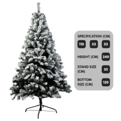Christabelle Snow-Tipped Artificial Christmas Tree 2.4m 1500 Tips -Generic Christmas Store v240 cmt bxs 213 sn 73448 02