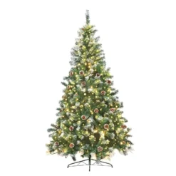 Christabelle 1.8m Pre Lit LED Christmas Tree Decor With Pine Cones Xmas Decorations