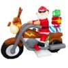GENERIC Radiant Christmas Lights Elk Motorcycle Gift Xmas Inflatable Santa 2.1m Long -Generic Christmas Store v255 nch23003 97382 00