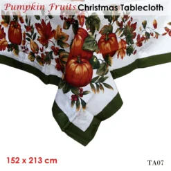 Pumpkin Fruits Christmas Tablecloth 152 X 213 Cm -Generic Christmas Store v442 abr tablec pumpkinta07 multi re 96790 01
