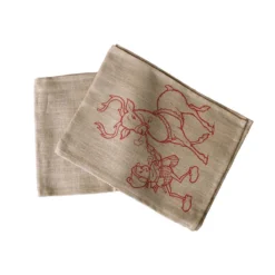 Christmas Jute Woven Taupe Table Runner 33 X 180cm Elf