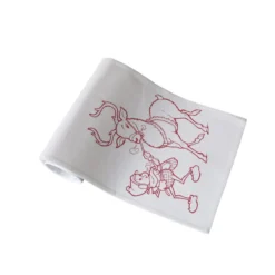 Christmas Print White Table Runner 33 X 180cm Elf