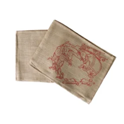 Christmas Jute Woven Taupe Table Runner 33 X 180cm Sleigh