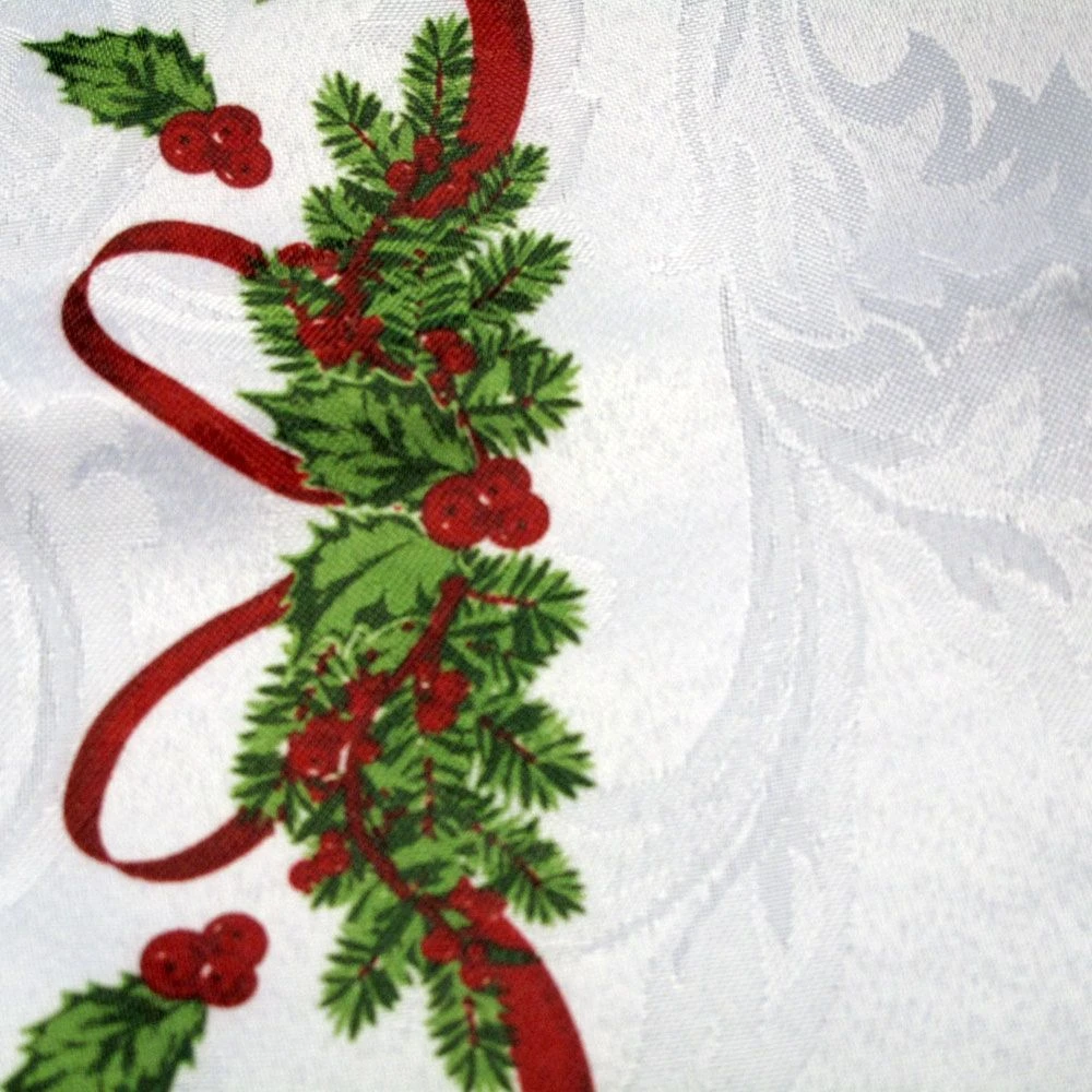 Set Of 4 Ornate Christmas Xmas Festival Jacquard Napkins 5 Set Of 4 Ornate Christmas Xmas Festival Jacquard Napkins - Image 3