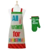Ladelle Set Of 2 All I Want Christmas Oven Mitt & Apron Kitchen Set -Generic Christmas Store v442 lde ovenm alliwant multi sh 77895 00