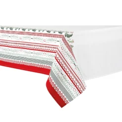 Ladelle Wonderful Christmas Xmas Festival Cotton Tablecloth Oblong 8 Seater 150 X 225 Cm