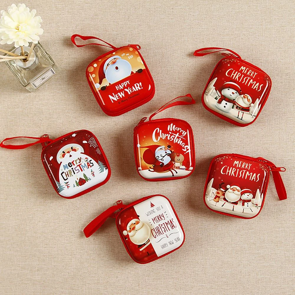 6 Pcs Set Small Gift Cute Cartoon Bags Packaging Box Christmas Coin Purse 4 6 Pcs Set Small Gift Cute Cartoon Bags Packaging Box Christmas Coin Purse - Image 2