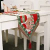 Christmas Table Runner Thickened Knitted Dining Tablecloth Xmas Party Decor(Santa Claus)