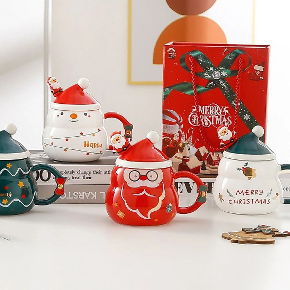 Christmas Cup Gift Box Ceramic Mug Set Mug Gift Set Christmas Coffee Cup(Bell) 4 Christmas Cup Gift Box Ceramic Mug Set Mug Gift Set Christmas Coffee Cup(Bell) - Image 2