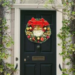 Christmas Wreath Door Garland Decoration Front Door Hanging Flowers Tree Decor(J1-2) -Generic Christmas Store v462 hg 161 01 101785 02