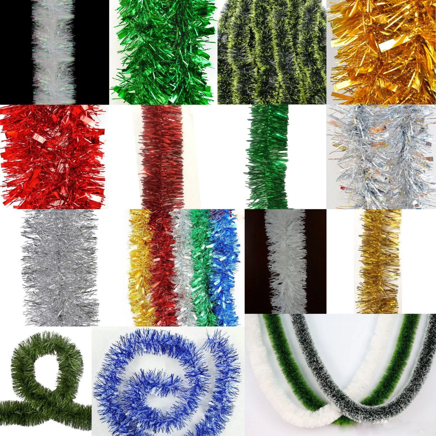 5x 2.5m Christmas Tinsel Xmas Garland Sparkly Snowflake Party Natural Home Décor, Snow Tips In Dark Green 4 5x 2.5m Christmas Tinsel Xmas Garland Sparkly Snowflake Party Natural Home Décor, Snow Tips In Dark Green - Image 2