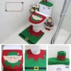 4pcs Christmas Toilet Seat Cover Rug Bathroom Set Santa Snowman Xmas Home Décor, Elf 1 4pcs Christmas Toilet Seat Cover Rug Bathroom Set Santa Snowman Xmas Home Décor, Elf -Generic Christmas Store v474 207257 104085 00