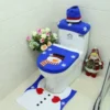 4pcs Christmas Toilet Seat Cover Rug Bathroom Set Santa Snowman Xmas Home Décor, Snowman W Snowflakes -Generic Christmas Store v474 207530 104104 00