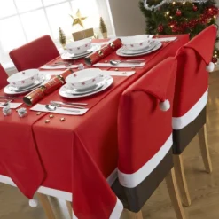 Christmas Chair Covers Tablecloth Runner Decoration Xmas Dinner Party Santa Gift, 6x Chair Covers 6 Christmas Chair Covers Tablecloth Runner Decoration Xmas Dinner Party Santa Gift, 6x Chair Covers -Generic Christmas Store v474 227779 102109 01