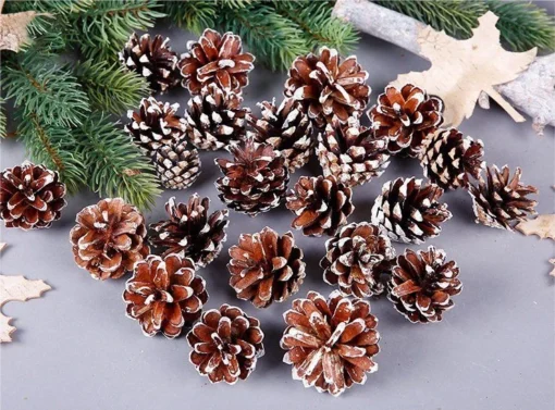 18 Christmas Natural Pine Cones Xmas Tree Hanging Home Decoration Ornament Gifts, 18x Natural W Snow Covered Pinecones 8 18 Christmas Natural Pine Cones Xmas Tree Hanging Home Decoration Ornament Gifts, 18x Natural W Snow Covered Pinecones -Generic Christmas Store v474 227788 103200 00