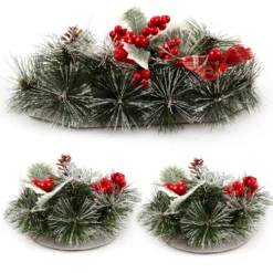 Christmas Floral Table Arrangements Red Berries Pine Cones Flowers Decorations, Large 6 Christmas Floral Table Arrangements Red Berries Pine Cones Flowers Decorations, Large -Generic Christmas Store v474 629957 131376 01