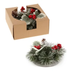 Christmas Floral Table Arrangements Red Berries Pine Cones Flowers Decorations, Large 7 Christmas Floral Table Arrangements Red Berries Pine Cones Flowers Decorations, Large -Generic Christmas Store v474 629957 131376 02