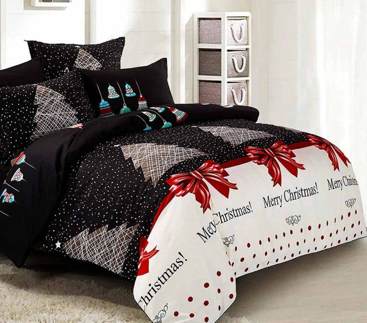 Merry Super King Size Christmas Quilt/Duvet Cover Set 5 Merry Super King Size Christmas Quilt/Duvet Cover Set - Image 3