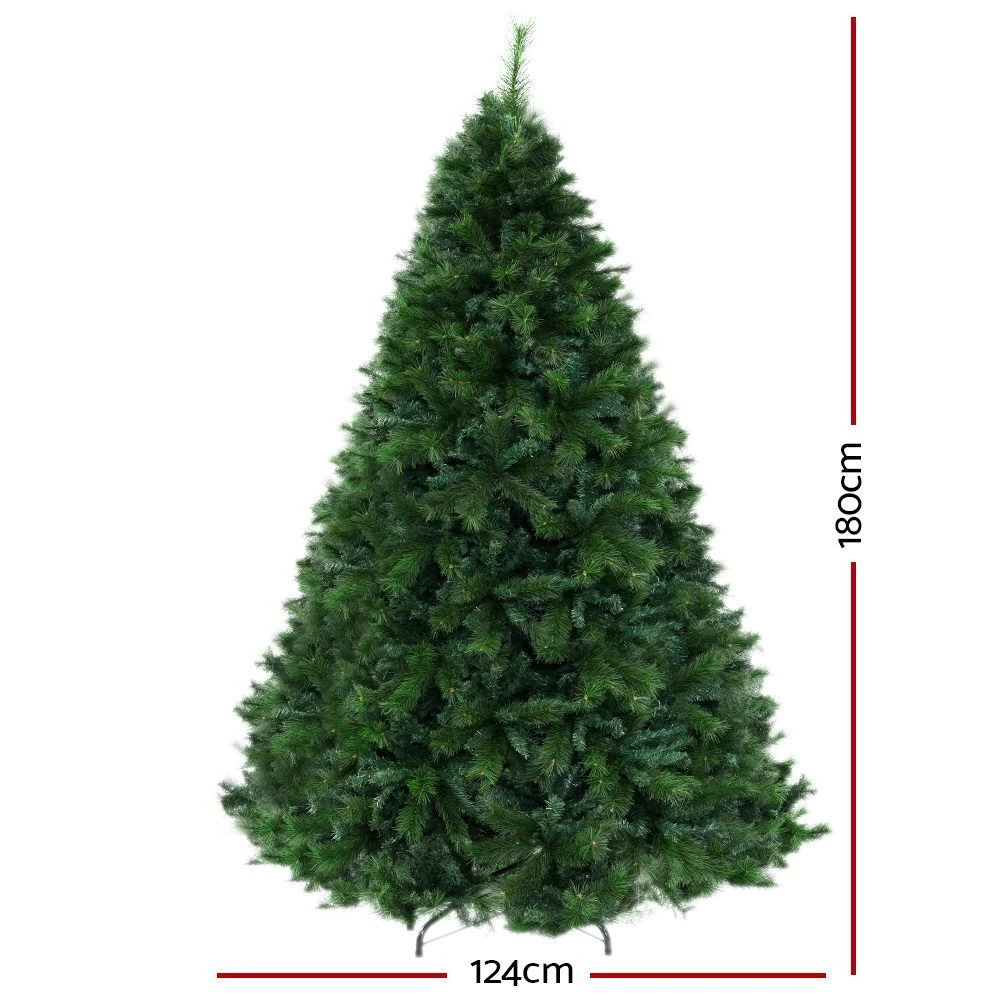 Jingle Jollys Christmas Tree 1.8M Xmas Tree Decorations Pine Needles 1024 Tips 4 Jingle Jollys Christmas Tree 1.8M Xmas Tree Decorations Pine Needles 1024 Tips - Image 2