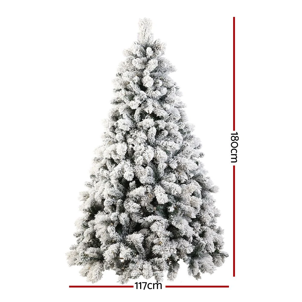 Jingle Jollys Christmas Tree 1.8M Xmas Tree With 350 LED Lights Snowy Tips 4 Jingle Jollys Christmas Tree 1.8M Xmas Tree With 350 LED Lights Snowy Tips - Image 2