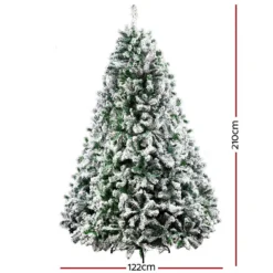 Jingle Jollys Christmas Tree 2.1M Xmas Trees Decorations Snowy 1106 Tips -Generic Christmas Store xm tr full 7f gs 01