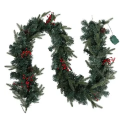 Jingle Jollys 2.4m Christmas Garland With LED Lights Decorations Xmas Party
