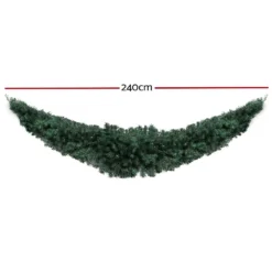Jingle Jollys 2.4m Christmas Garland Xmas Decorations Green Wedding Party -Generic Christmas Store xm tr gar 8ft gr 01