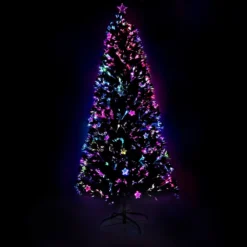 GENERIC Jingle Jollys 1.8m Christmas Tree Optic Fibre LED Xmas Tree Multi Colour