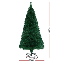 Jingle Jollys 1.8m Christmas Tree Optic Fibre LED Xmas Tree Warm White -Generic Christmas Store xm tr led 6f ww dx 01