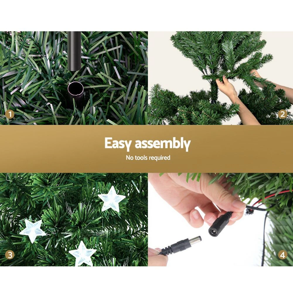 GENERIC Jingle Jollys 2.1m Christmas Tree Optic Fibre LED Xmas Tree Multi Colour 5 GENERIC Jingle Jollys 2.1m Christmas Tree Optic Fibre LED Xmas Tree Multi Colour - Image 3