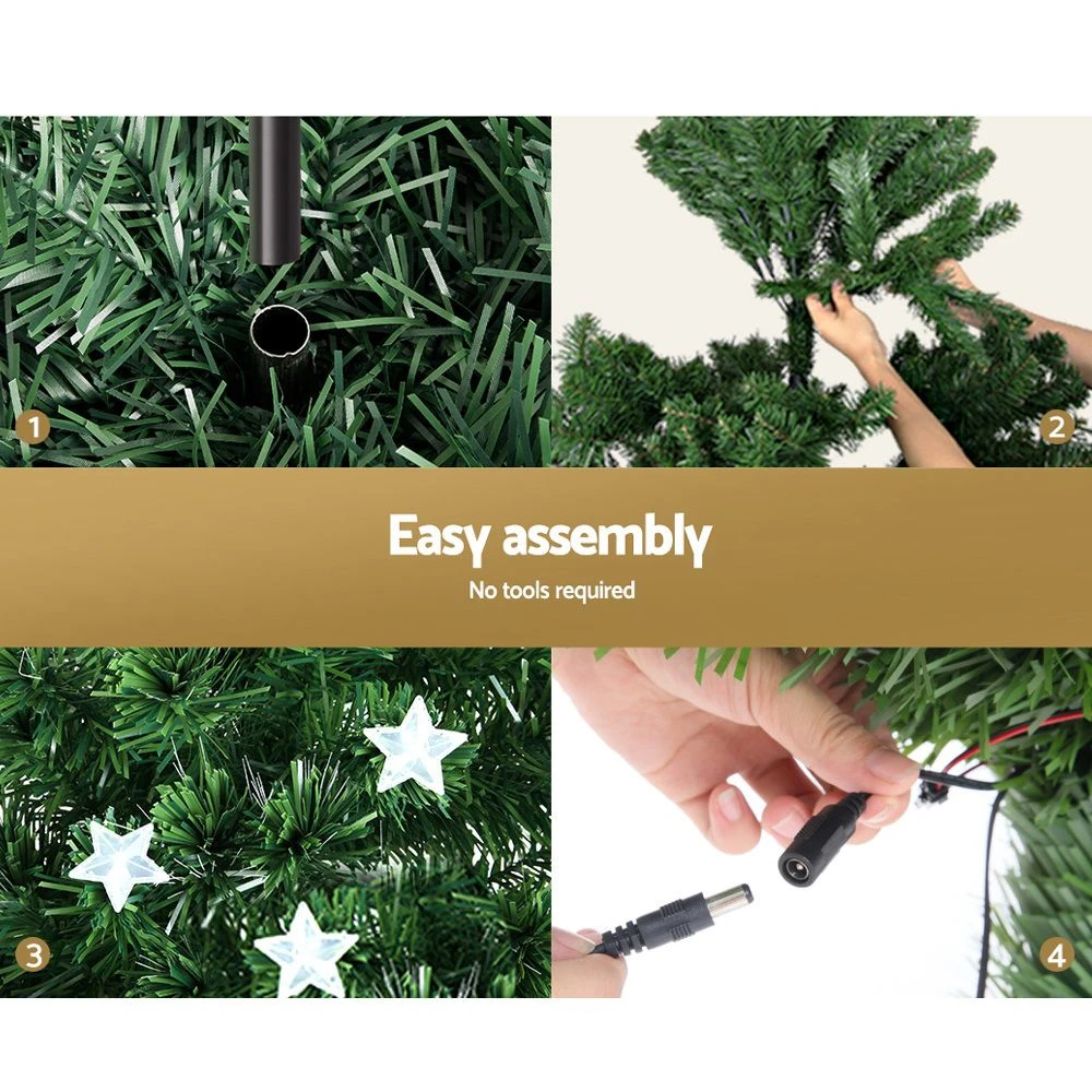 GENERIC Jingle Jollys 2.4m Christmas Tree Optic Fibre LED Xmas Tree Multi Colour 5 GENERIC Jingle Jollys 2.4m Christmas Tree Optic Fibre LED Xmas Tree Multi Colour - Image 3