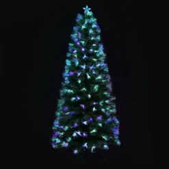 Jingle Jollys Christmas Tree 2.1M 7FT LED Xmas Multi Colour Lights Optic Fibre [4058491]