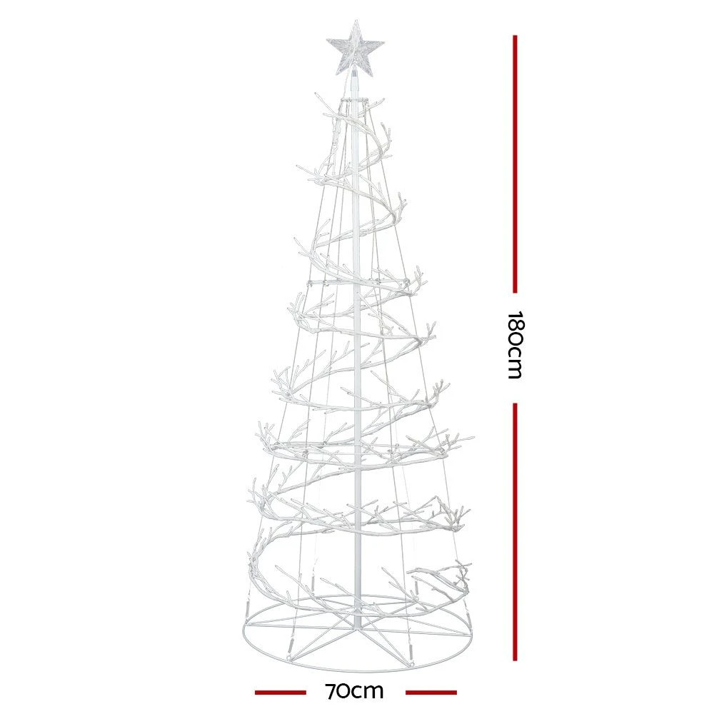 Jingle Jollys Christmas Tree 1.8M 6FT LED Xmas Decoration Cold White Lights 4 Jingle Jollys Christmas Tree 1.8M 6FT LED Xmas Decoration Cold White Lights - Image 2