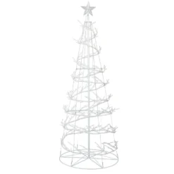 Jingle Jollys Christmas Tree 1.8M 6FT LED Xmas Decoration Cold White Lights 7 Jingle Jollys Christmas Tree 1.8M 6FT LED Xmas Decoration Cold White Lights -Generic Christmas Store xm tr led spiral 7f ww 02