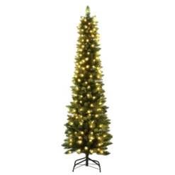 Jingle Jollys Christmas Tree 1.8m Pre-Lit 200 LED Lights Xmas Tree Decorations -Generic Christmas Store xm tr slim 6f led 83852 02