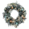 Jingle Jollys 60cm Christmas Wreath With LED Lights Snowy Garland Xmas Decor 1 Jingle Jollys 60cm Christmas Wreath With LED Lights Snowy Garland Xmas Decor -Generic Christmas Store xm tr wre 2ft frost led 86888 00