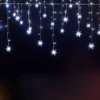 Jingle Jollys Christmas Lights 80 LED 3M Icicle Light Snow Decorations -Generic Christmas Store xmas cur300 1m snow wh 89802 00