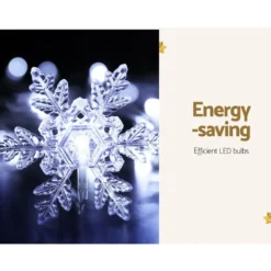 Jingle Jollys Christmas Lights 80 LED 3M Icicle Light Snow Decorations 7 Jingle Jollys Christmas Lights 80 LED 3M Icicle Light Snow Decorations -Generic Christmas Store xmas cur300 1m snow wh 89802 02