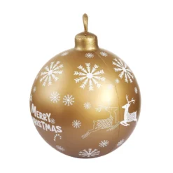 Jingle Jollys Christmas Inflatable Ball Bauble 60cm Outdoor Decoration Gold -Generic Christmas Store xmas inf bauble gold 88783 02