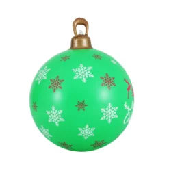 Jingle Jollys Christmas Inflatable Ball Bauble 60cm Outdoor Decoration Green 7 Jingle Jollys Christmas Inflatable Ball Bauble 60cm Outdoor Decoration Green -Generic Christmas Store xmas inf bauble green 88780 02