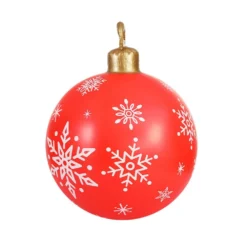Jingle Jollys Christmas Inflatable Ball Bauble 60cm Outdoor Decoration Red -Generic Christmas Store xmas inf bauble red 88782 02