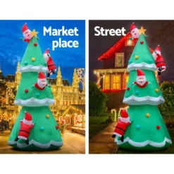 GENERIC Jingle Jollys Christmas Inflatable Santa Tree 5M Illuminated Decorations -Generic Christmas Store xmas inf chri tree 5m 02